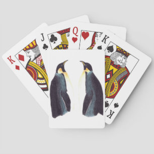 Kejsarepingvin som leker kort spel kort
