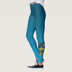 Kejsarfisk vid korallrev - Fotografisk design Leggings