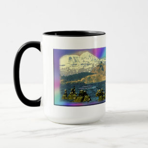 Kejsargäss i Chiniak Bay nära Chiniak, Alaska Mugg