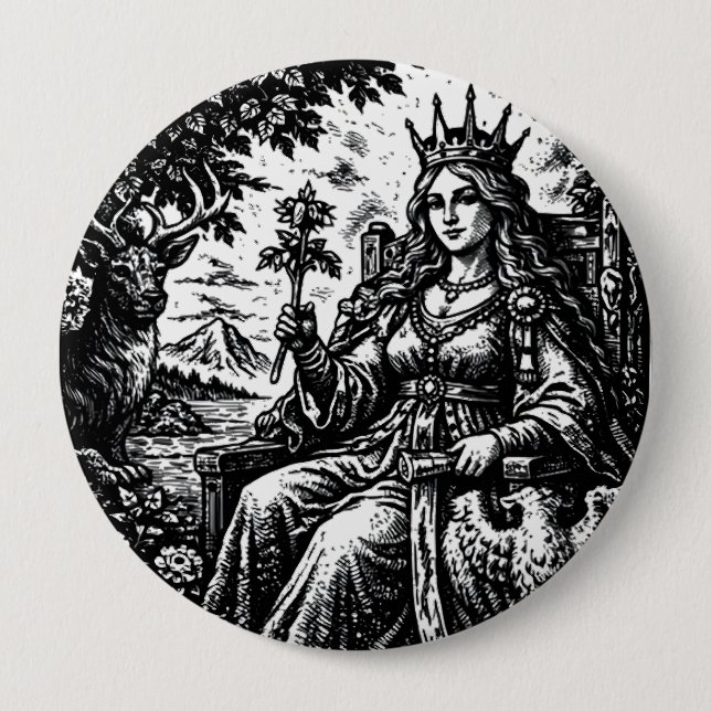Kejsarinnan — BurnsInHell Tarot III Knapp (Framsida)
