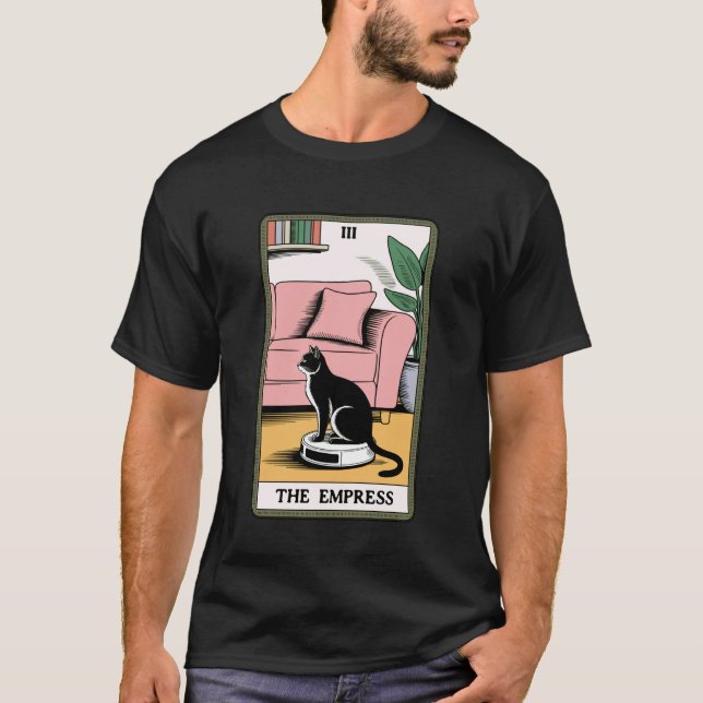 Kejsarinnan Tarotkort Kattrobot Dammsugare Ca T Shirt (Framsida)