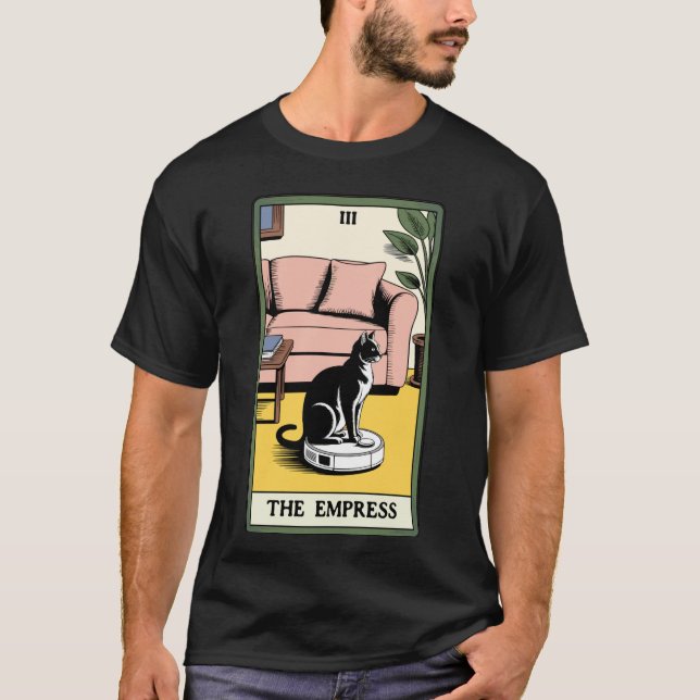 Kejsarinnan Tarotkort Kattrobot Dammsugare Ca T Shirt (Framsida)