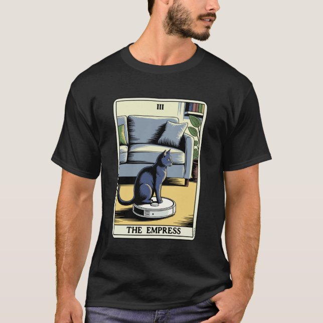 Kejsarinnan Tarotkort Kattrobot Dammsugare Ca T Shirt (Framsida)