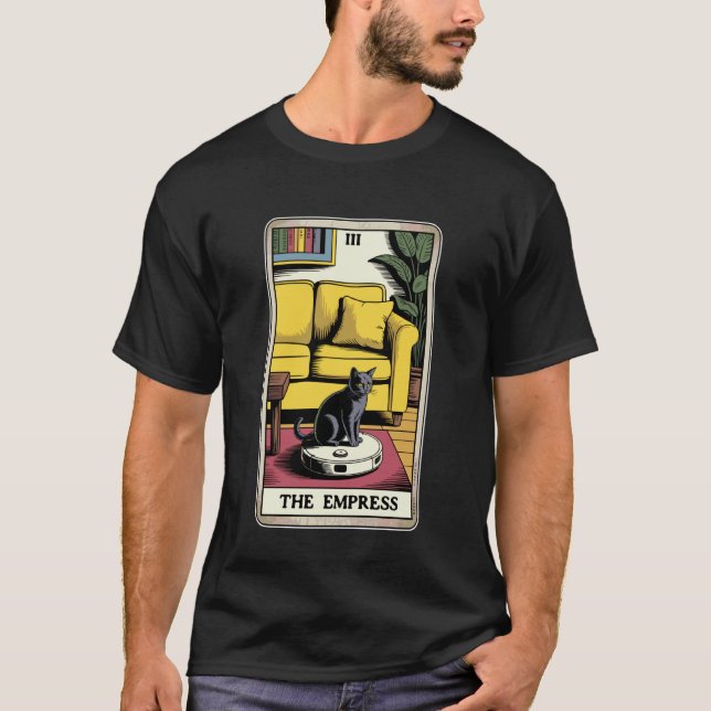 Kejsarinnan Tarotkort Kattrobot Dammsugare Ca T Shirt (Framsida)