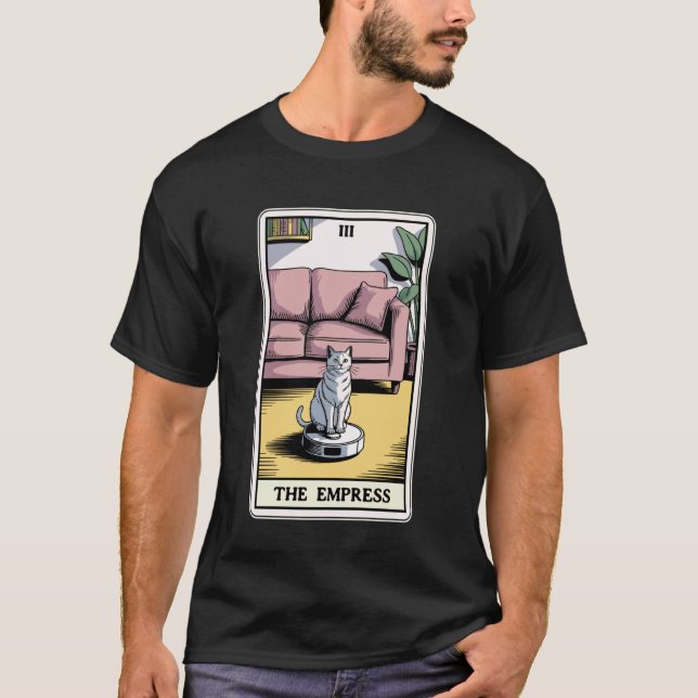 Kejsarinnan Tarotkort Kattrobot Dammsugare Ca T Shirt (Framsida)