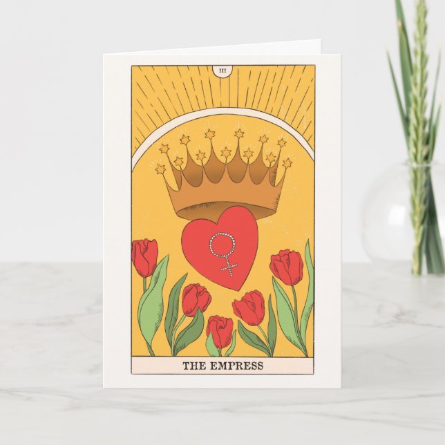 Kejsarinnan tarotkort Stora Arkanan kvinnlig energ Helgkort (Framsida)