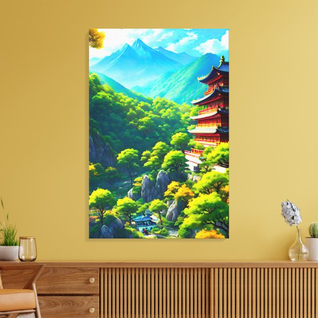 Kejsarlig lugn: Naturens famn Canvastryck (Insitu (Vardagsrum))