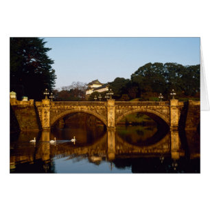 Kejsarpalatset, Nijubashi-bron, Tokyo, Japan Hälsningskort
