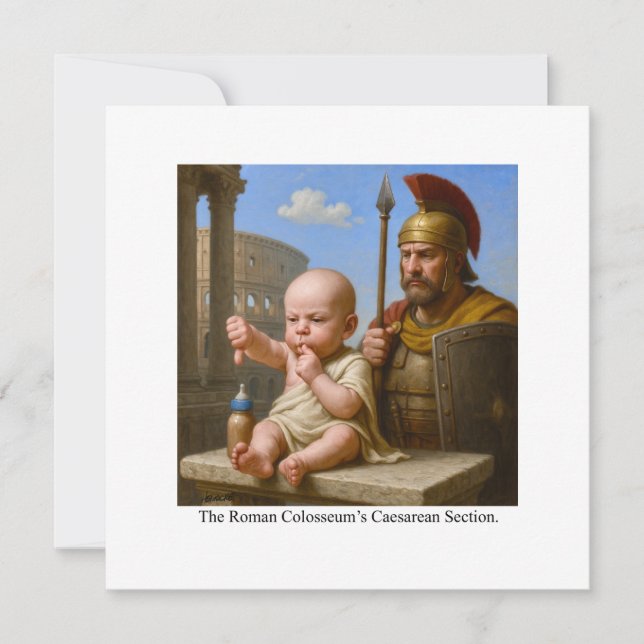 Kejsarsnitt i den romerska kolosseum spara datumet (Framsida)