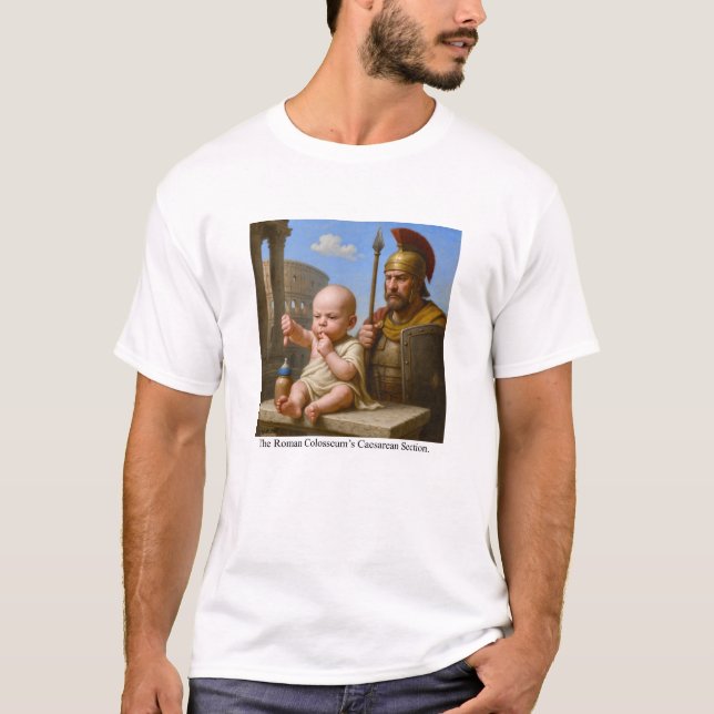 Kejsarsnitt i den romerska kolosseum t shirt (Framsida)