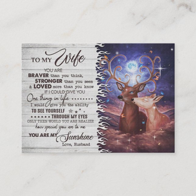 Kejsarteckning till min hustru Modigare älskad Visitkort (Framsida)