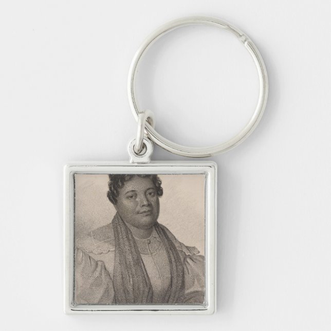 Kekauluohi, Hawaii Fyrkantig Silverfärgad Nyckelring (Framsidan)