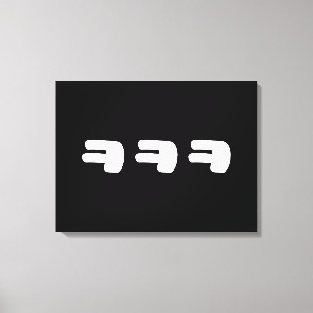 KEKEKE ㅋ ㅋ ㅋ Koreanska slang Canvastryck (Framsida)