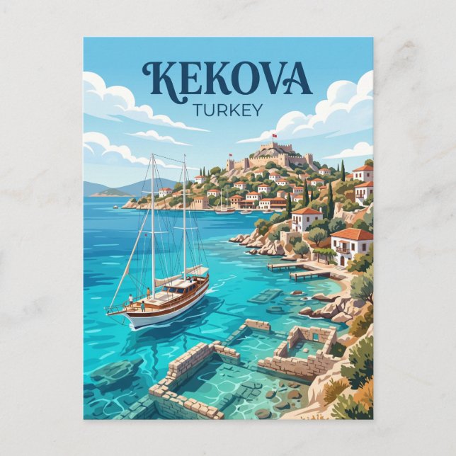 Kekova Turkiet Vykort (Framsida)