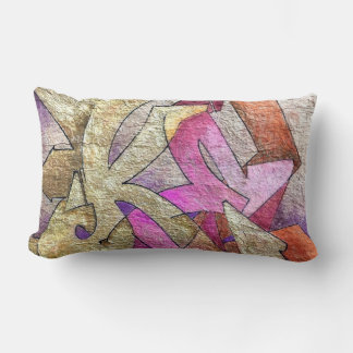 Kel1st Graffiti Guld Lumbar Pillow Lumbarkudde