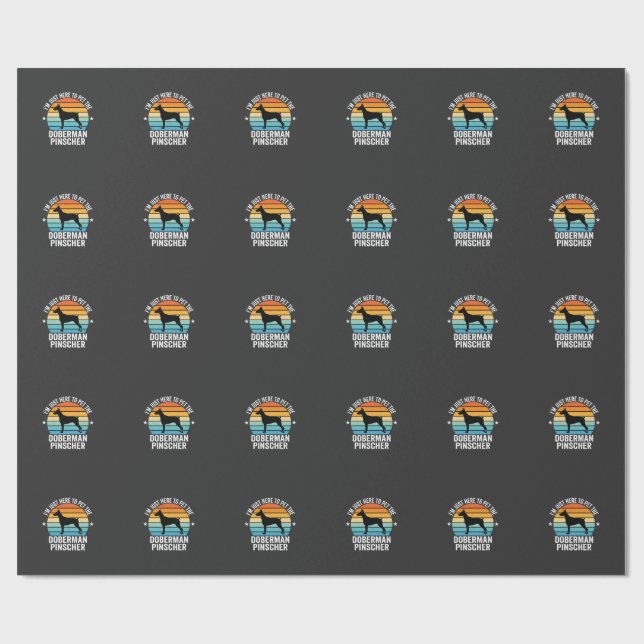 Kela Doberman Pinscher Retro Presentpapper (Platt)