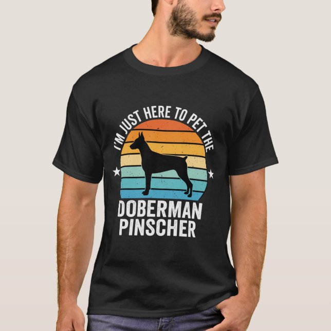 Kela Doberman Pinscher Retro T Shirt (Framsida)