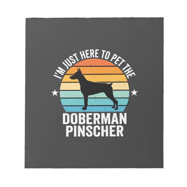 Kela Dobermann Pinscher Retro Anteckningsblock (Framsida)