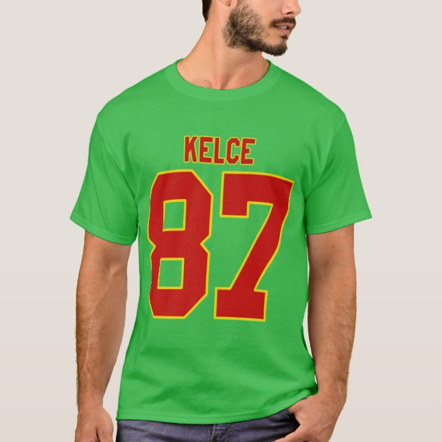 Kelce 87 Shirt Kansas City Premium T shirt (Framsida)
