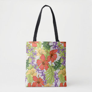 Keleah Tropical Hawaiian Hibiscus Orchids Beach Tygkasse