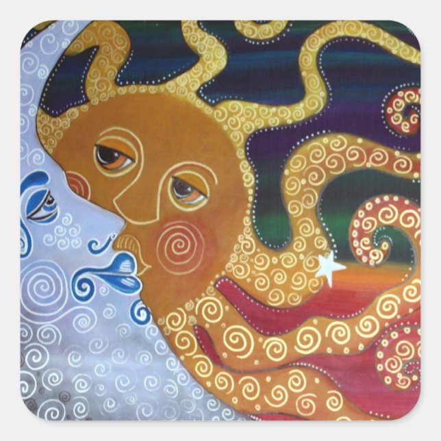 kelestial fyrkantigt klistermärke (Framsida)