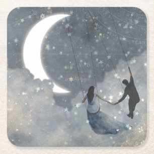 Kelestial Kärlek Underlägg Papper Kvadrat