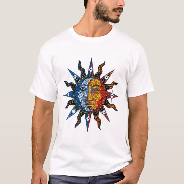 Kelestial Sol och Måne T Shirt (Framsida)