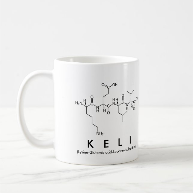 Keli peptide namn mugg (Vänster)