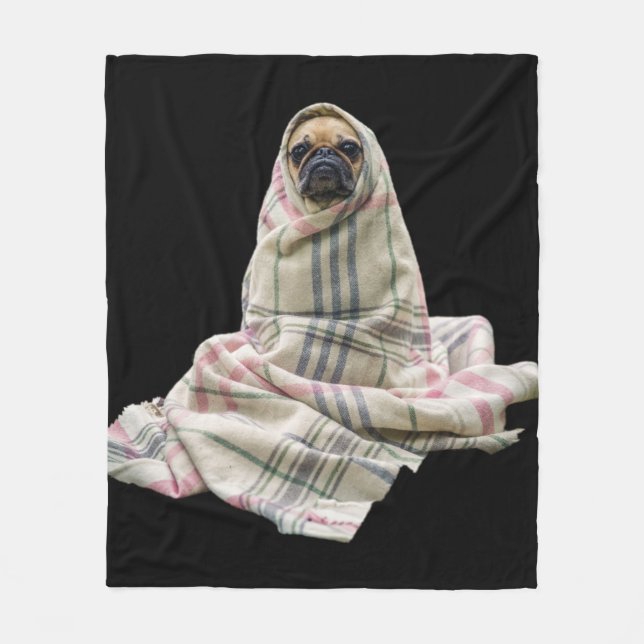 Kelig mops i en filt (Framsidan)