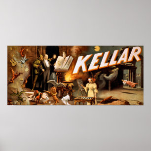Kellar den paranormala trollkarlvintage affisch -