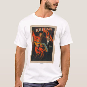 Kellar djävulen och demoner med den magiska tee