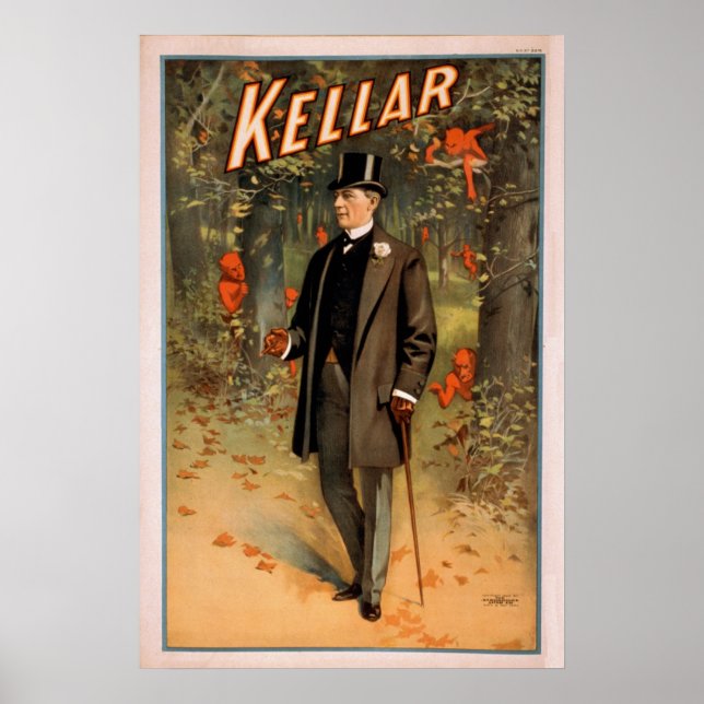 KELLAR Magician Illusionist VAUDEVILLE Poster (Framsidan)