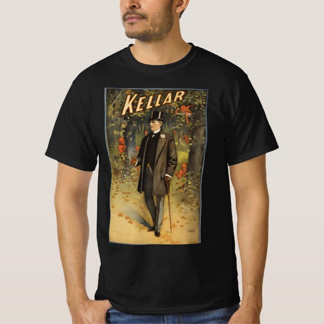 Kellar Magician Walk i Skogen Magic Poster T Shirt (Framsida)