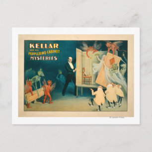 Kellar och hans perplexingkabinett Mysteries Magi Vykort