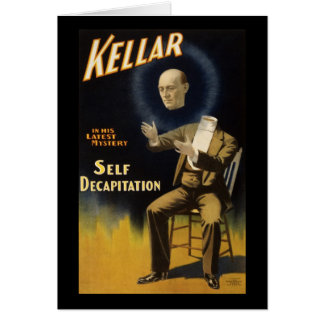 Kellar självhalshuggning hälsningskort