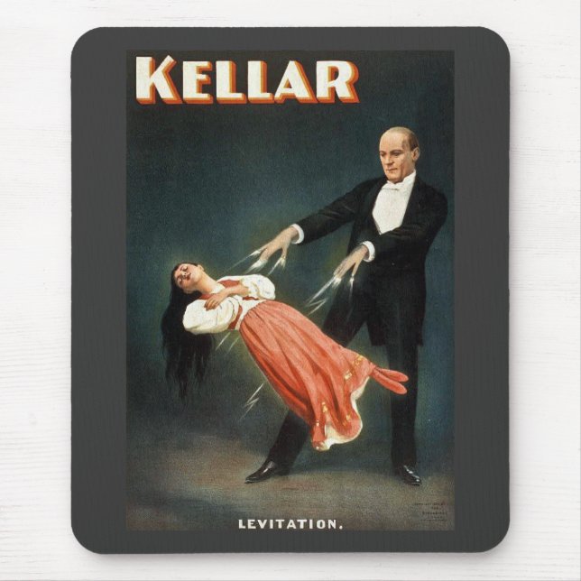 Kellar trollkarllevitationen - vintage annons musmatta (Framsidan)