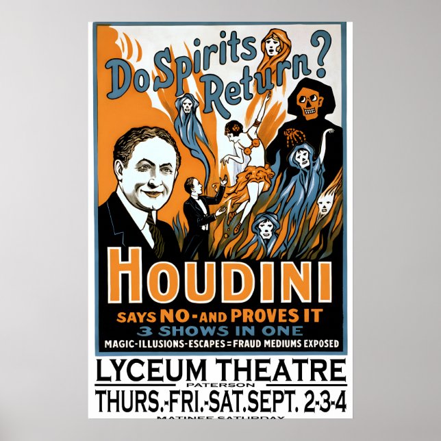 Kellars Latest Mystery Self Decapitation 1890s Poster (Framsidan)