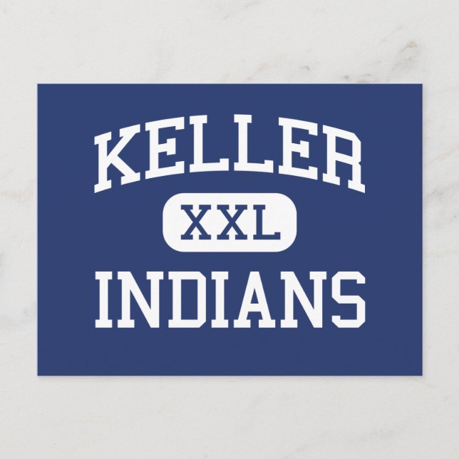 Keller - indianer - High School - Keller Texas Vykort (Framsida)