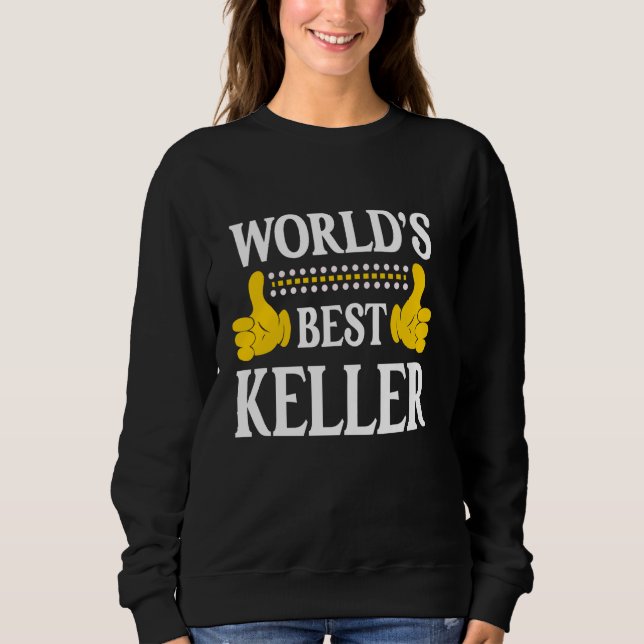Keller Surname Team Family Efternamn World's Best T Shirt (Framsida)