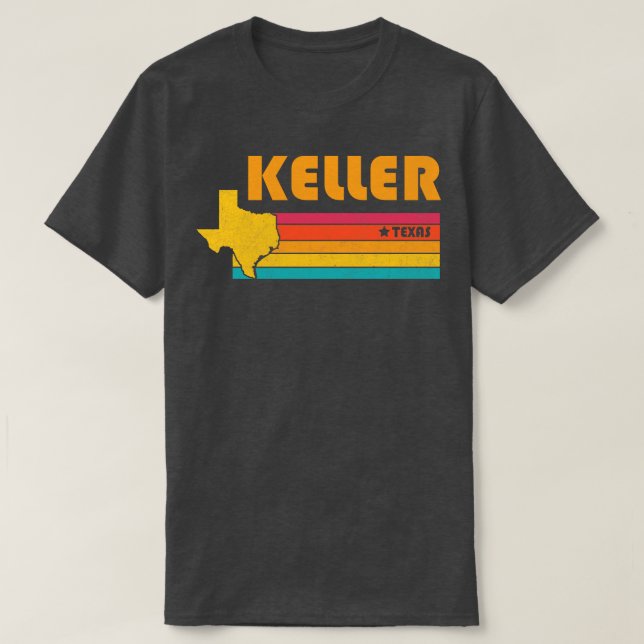 Keller Texas Vintage Distress Souvenir T Shirt (Design framsida)