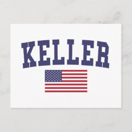 Keller US Flagga Vykort
