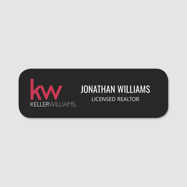 Keller Williams Namn bricka Namnbricka (Framsida)