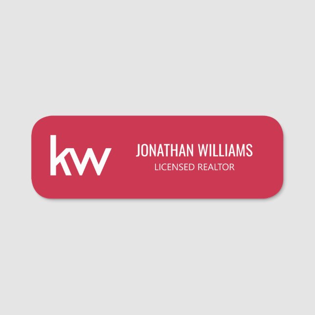 Keller Williams Namn bricka Namnbricka (Framsida)