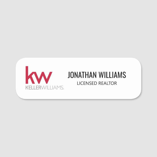 Keller Williams Namn bricka Namnbricka (Framsida)