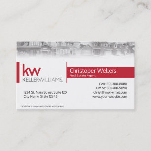 Keller Williams Real Gods Affärskort Design Visitkort