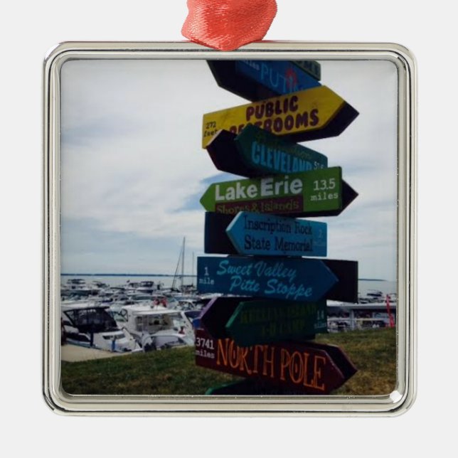 "Kelley's Island" Ohio julprydent Julgransprydnad Metall (Framsidan)