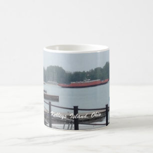 Kelleys ö, Ohio färja på den Lake Erie fotomuggen Kaffemugg