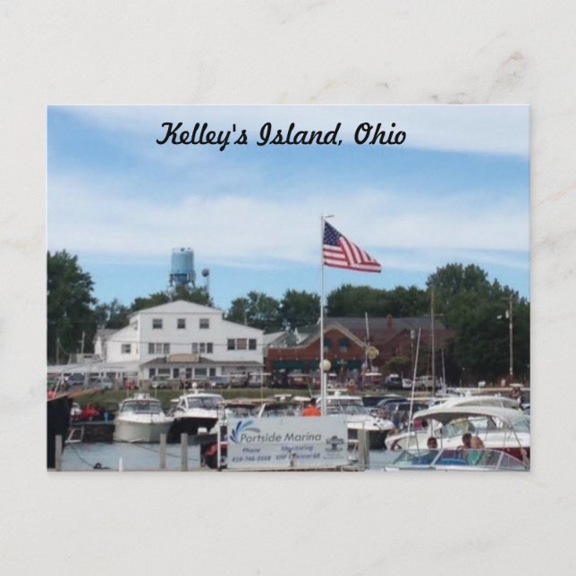 Kelleys porside Marina Ohio-vykort Vykort (Framsida)