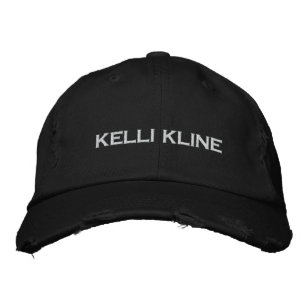 KELLI KLINE Distress Baseball Hat Broderad Keps