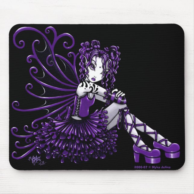 "Kelli" purpurfärgade felika Mousepad Musmatta (Framsidan)